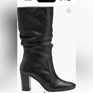 Brand new Johnston & Murphy Charlotte Slouch boot black calfskin